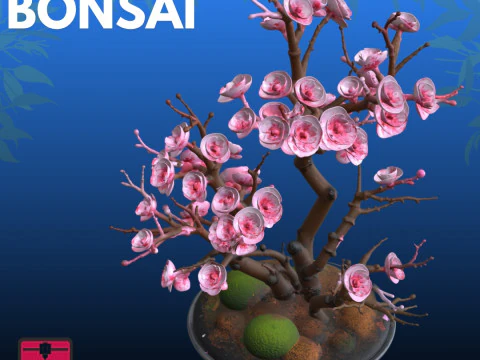 Bonsai Rose STL Artistic Nature 3D Print Model