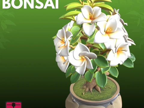 Bonsai Rose STL Artistic Nature 3D Print Model