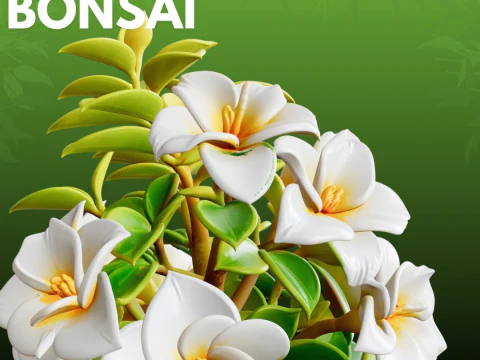 Bonsai Rose STL Artistic Nature 3D Print Model