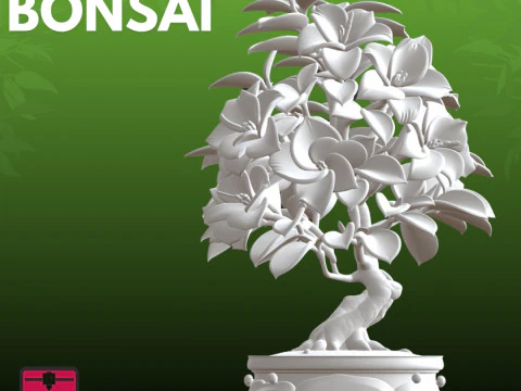 Bonsai Rose STL Artistic Nature 3D Print Model