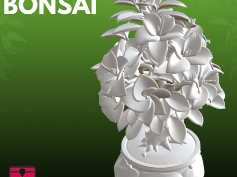 Bonsai Rose STL Artistic Nature 3D Print Model