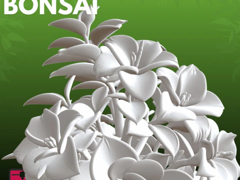 Bonsai Rose STL Artistic Nature 3D Print Model