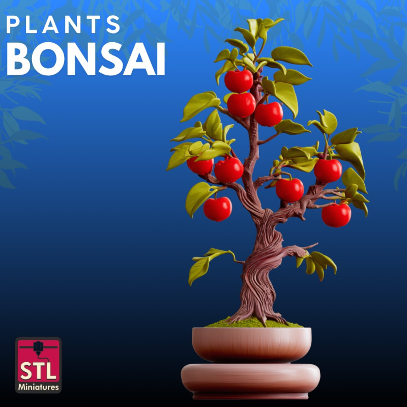 Bonsaï fruit STL Artistique Nature Modèles 3D en vedette .c4d .max .obj .3ds .fbx .stl .blend 