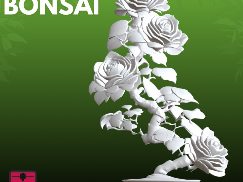 Bonsai Rose STL Artistic Nature 3D Print Model