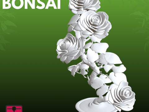 Bonsai Rose STL Artistic Nature 3D Print Model
