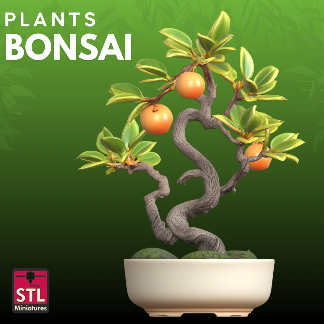 Orange Tree STL Artistic Nature 3D Print Model .c4d .max .obj .3ds .fbx .stl .blend 