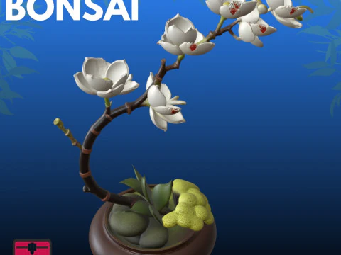 White Flowers STL Elegant Nature 3D Print Model