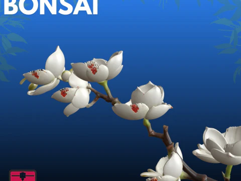 White Flowers STL Elegant Nature 3D Print Model