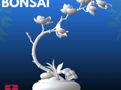 Białe kwiaty STL Elegancki charakter Model do druku 3D