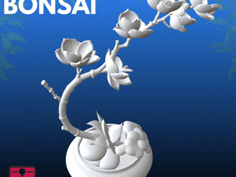 White Flowers STL Elegant Nature 3D Print Model