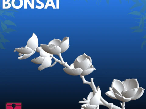 White Flowers STL Elegant Nature 3D Print Model