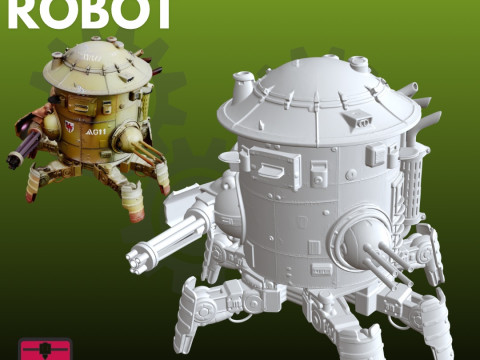 Zinnkriegerroboter STL Mechanisch 3D Druckmodell