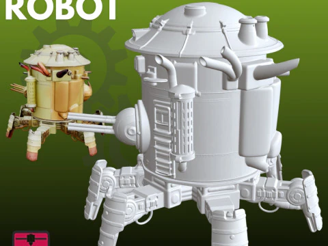 Tin Warrior Robot STL Mechanical 3D Print Model
