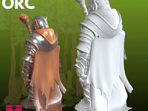 Orc Wizard Warrior STL Fantasy 3D Print Model