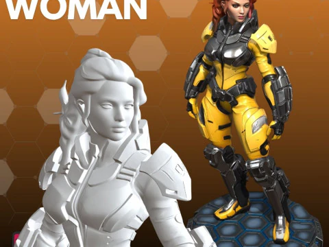 Bionic Woman STL Futurystyczna zbroja Model do druku 3D