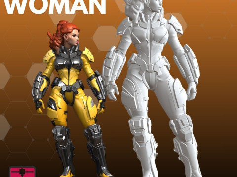 Футуристична броня Bionic Woman STL 3D Принт Модель