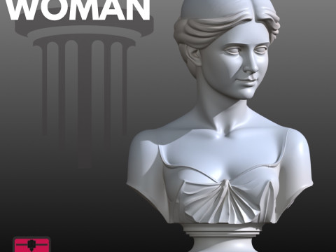 Vintage Lady Büste STL klassische Eleganz 3D Druckmodell