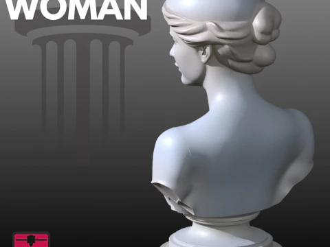 Vintage Lady Bust STL Classic Elegance 3D Print Model