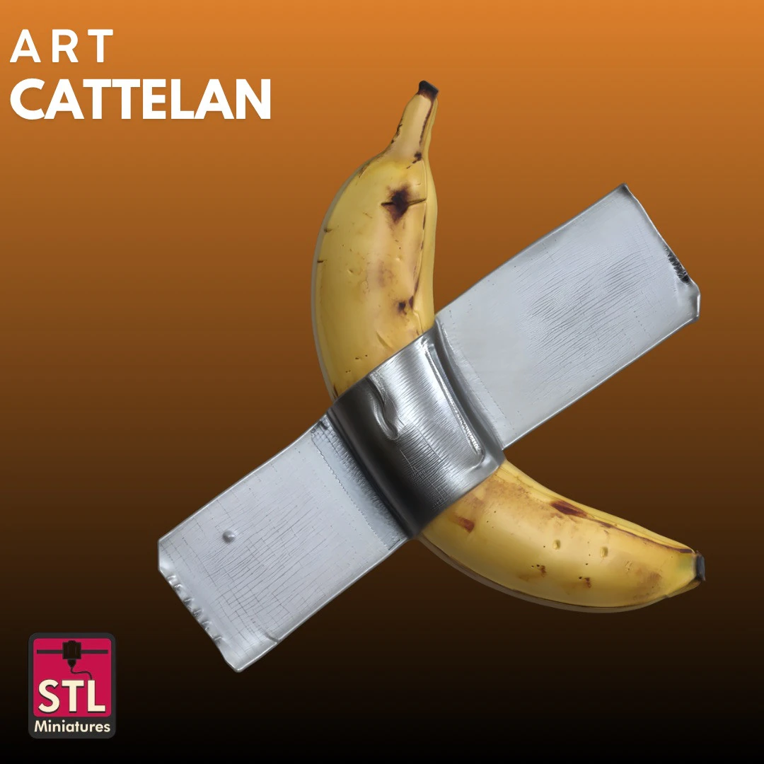Banana Art STL Contemporary Concept 3D Print Model .c4d .max .obj .3ds .fbx .stl .blend 