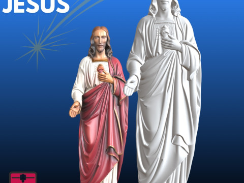 イエスの聖心 STL ディボーショナル 3Dプリントモデル
