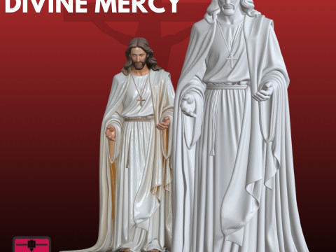 耶稣的神圣慈悲 STL 神圣 3D 打印模型