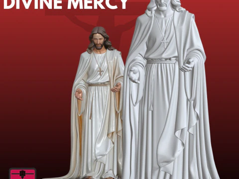 Divine Mercy of Jesus STL Sacred 3D Print Model