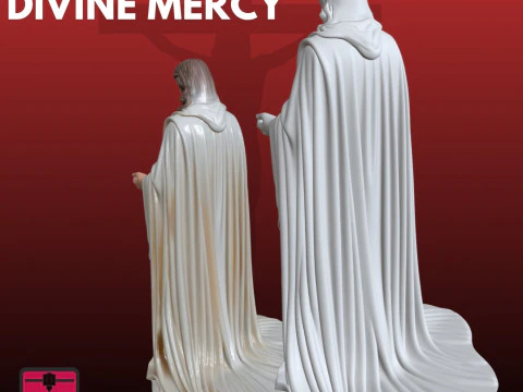 Divine Mercy of Jesus STL Sacred 3D Print Model