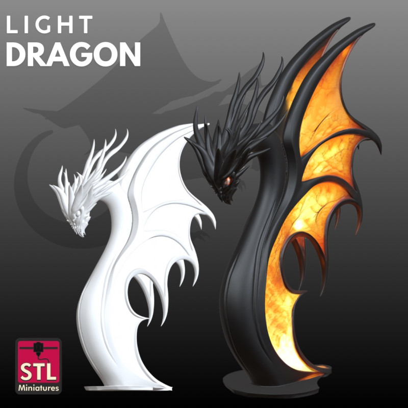 风格化龙设计STL现代装饰 3D 打印模型 .c4d .max .obj .3ds .fbx .stl .blend