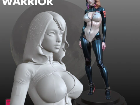 Chica piloto futurista STL Coleccionistas de ciencia ficción Modelo de impresión 3D