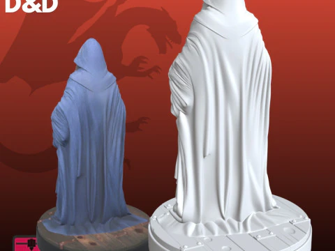 Fantasy Wizard STL Tabletop RPG Character 3D Print Model