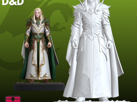 Elf Elf Korucusu STL Masaüstü RPG Karakteri 3D Baskı Modeli