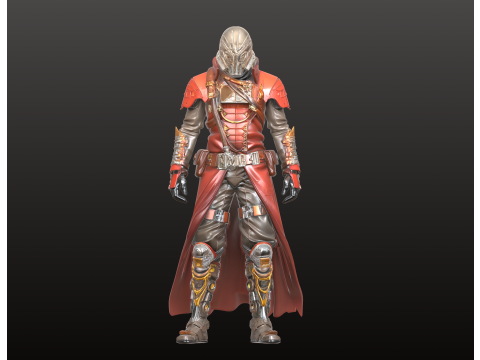 सुपरहीरो फाइटर एसटीएल बैटल-रेडी एक्शन फिगर 3D प्रिंट मॉडल