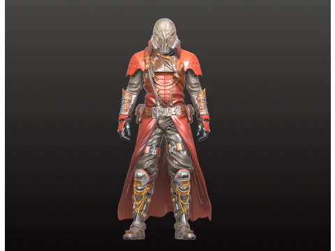 Superhero Fighter STL Battle-Ready Action Figure 3D Print Model