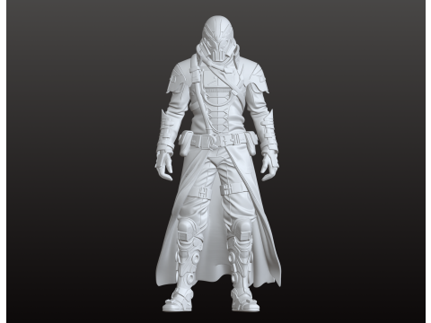 सुपरहीरो फाइटर एसटीएल बैटल-रेडी एक्शन फिगर 3D प्रिंट मॉडल