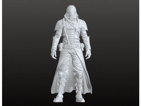 Superhero Fighter STL Battle-Ready Action Figure 3D Print Model