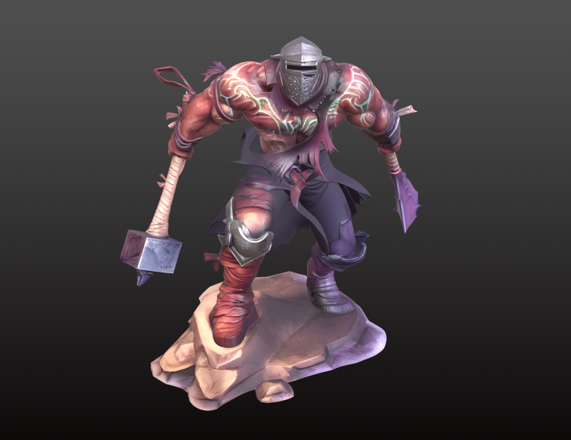 Guerrier colossal de dessin animé STL Modèles 3D en vedette .c4d .max .obj .3ds .fbx .stl .blend 