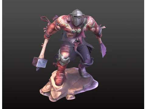 Guerreiro Colossal dos Desenhos Animados STL Modelo de Impressão 3D