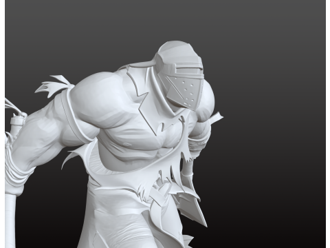 Guerrier colossal de dessin animé STL Modèles 3D en vedette