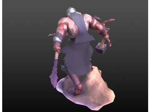 Colossal Cartoon Warrior STL 3D Print Model