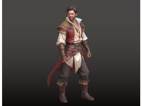 Pirate Prince STL 3D Print Model