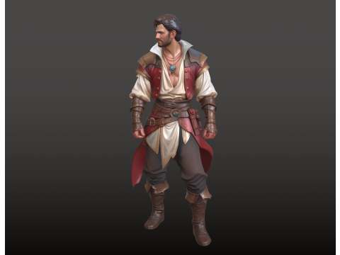 Pirate Prince STL 3D Print Model