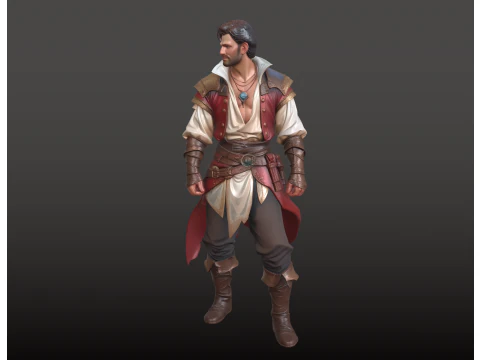 Pirate Prince STL 3D Print Model