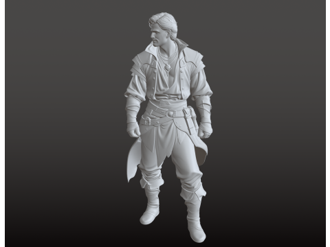 Pirate Prince STL 3D Print Model