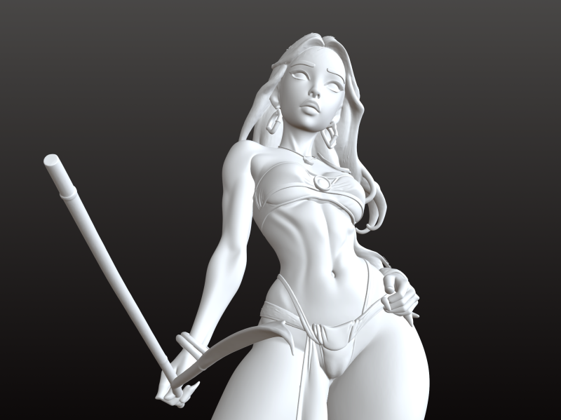 Doncella de la isla tropical STL Modelo de impresión 3D .c4d .max .obj .3ds .fbx .stl .blend