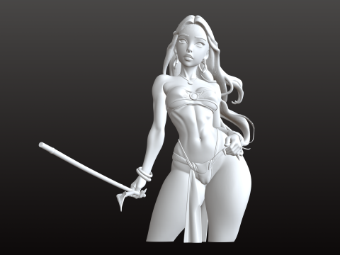 Doncella de la isla tropical STL Modelo de impresión 3D