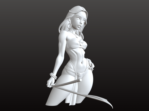 Doncella de la isla tropical STL Modelo de impresión 3D