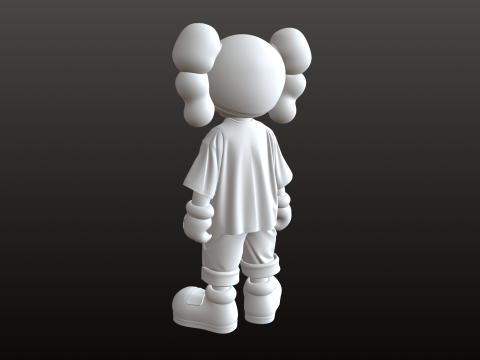 पीले सूट में स्टाइलिश काव्स-प्रेरित चरित्र 3D प्रिंट मॉडल