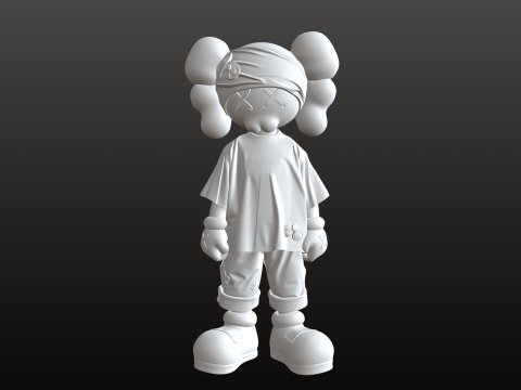 पीले सूट में स्टाइलिश काव्स-प्रेरित चरित्र 3D प्रिंट मॉडल