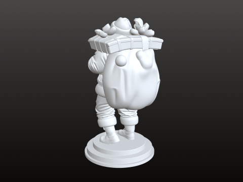 Papai Noel com presentes modelo STL realista de Natal Modelo de Impressão 3D