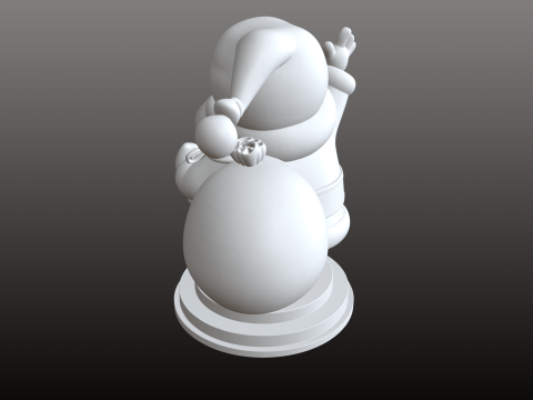 Modelo STL de Natal brincalhão estilo desenho animado de Papai Noel Modelo de Impressão 3D